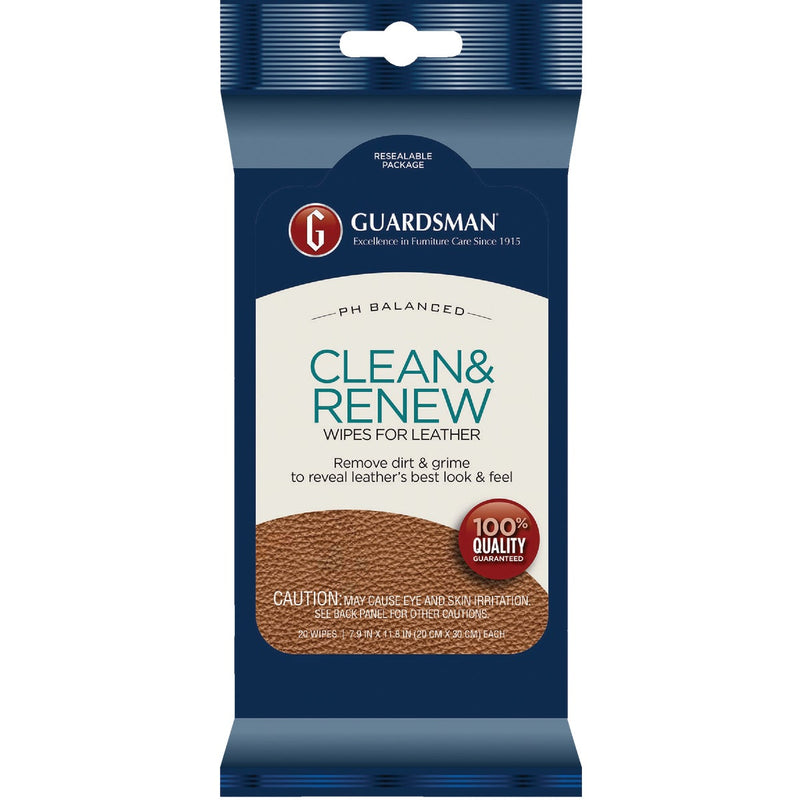 Guardsman Clean & Renew Leather Care Wipes (20-Pack)