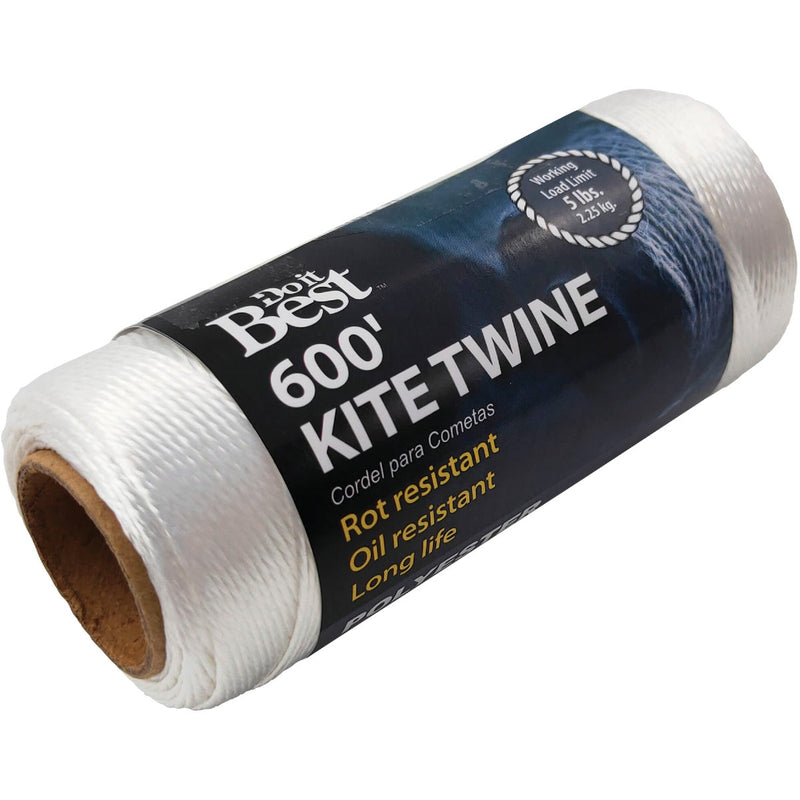 Do it Best 0.020 In. x 600 Ft. White Polyester Kite Twine