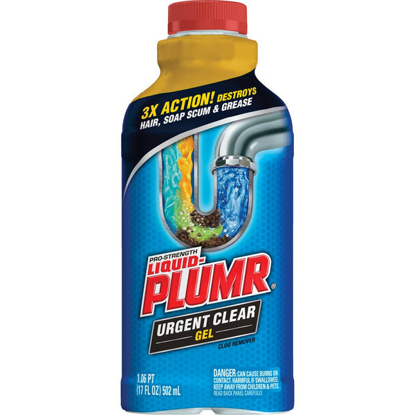 Liquid Plumr Urgent Clear 17 Oz. Pro-Strength Liquid Drain Cleaner