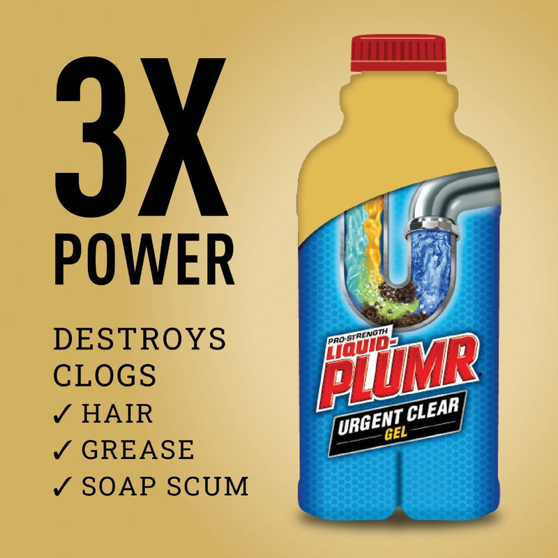 Liquid Plumr Urgent Clear 17 Oz. Pro-Strength Liquid Drain Cleaner