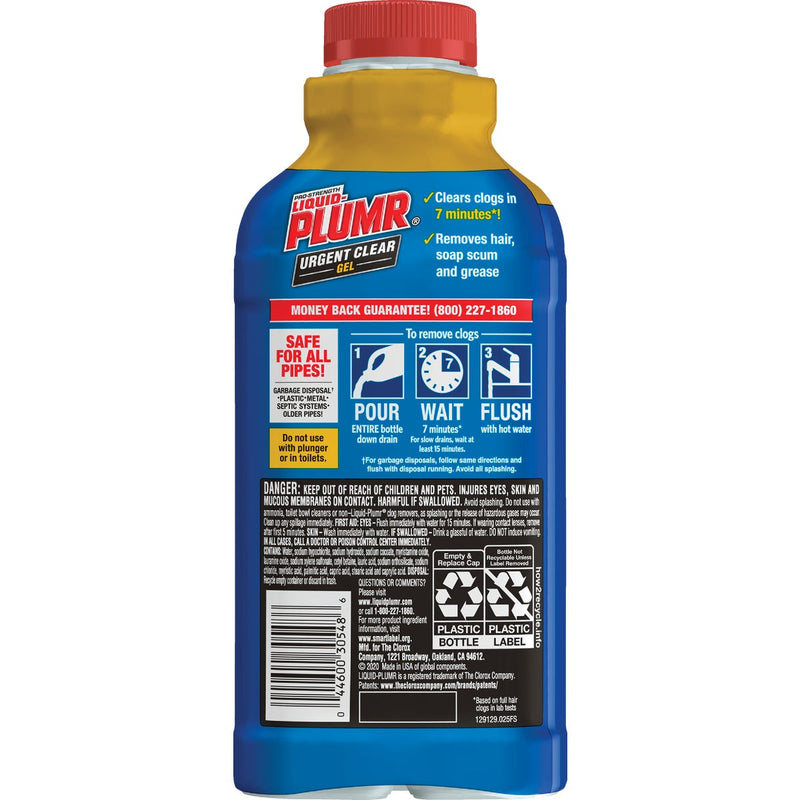 Liquid Plumr Urgent Clear 17 Oz. Pro-Strength Liquid Drain Cleaner