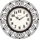 Westclox 12 In. Round Wrought Iron Design Wall Clock