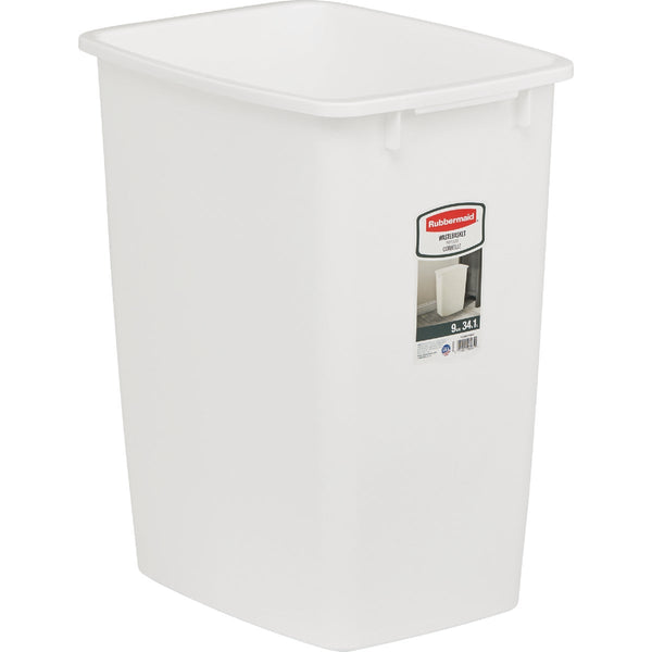 Rubbermaid 9 Gal. White Wastebasket