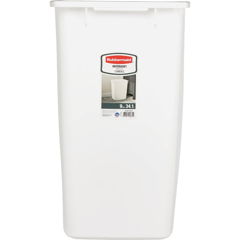 Rubbermaid 9 Gal. White Wastebasket