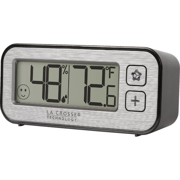 La Crosse Technology Mini Digital Clock Thermometer with Comfort Meter