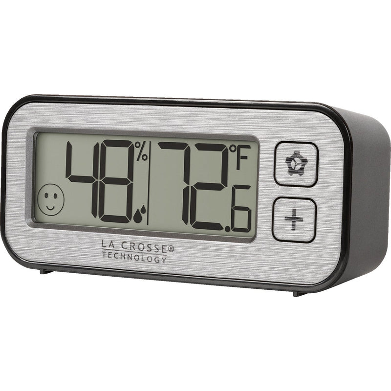 La Crosse Technology Mini Digital Clock Thermometer with Comfort Meter