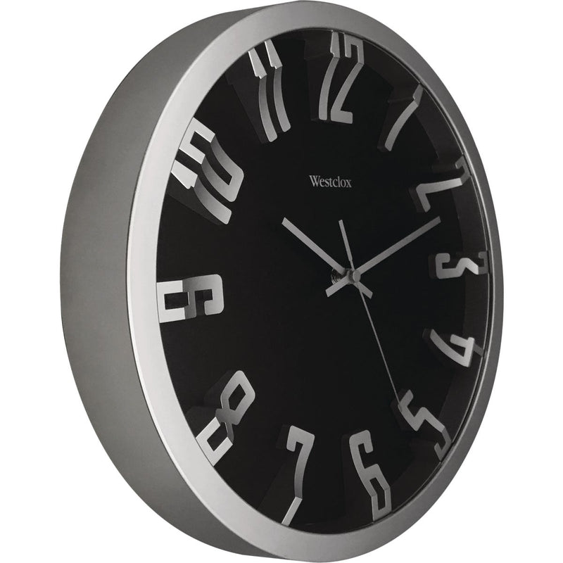 Westclox 12 In. Metallic Silver Wall Clock