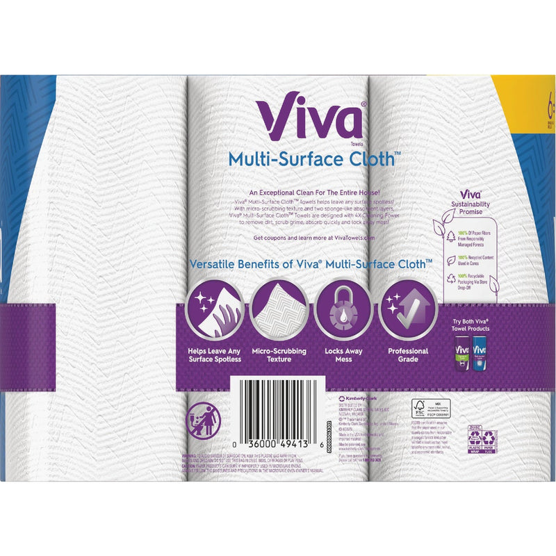 Viva Multi-Surface Cloth Choose-A-Sheet Single Plus Paper Towels (6 Single Plus)