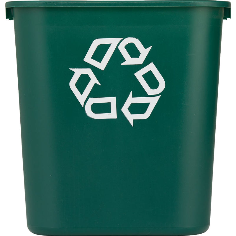 Rubbermaid 28 Qt. Green Recycling Wastebasket