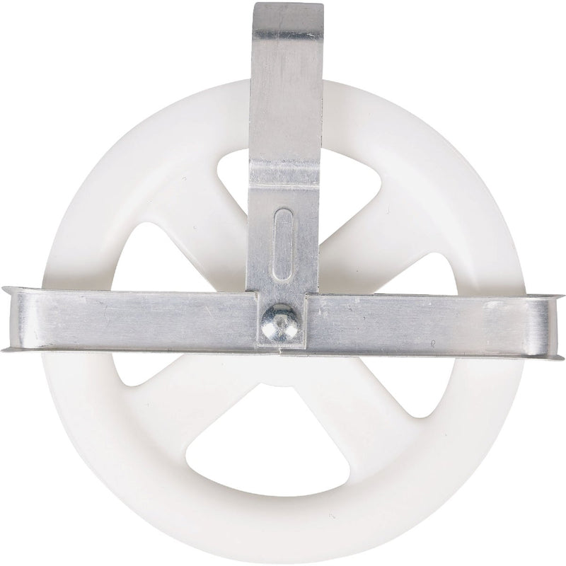 Household Essentials 5 In. Poly Wheel/Aluminum Strap Clothesline Pulley