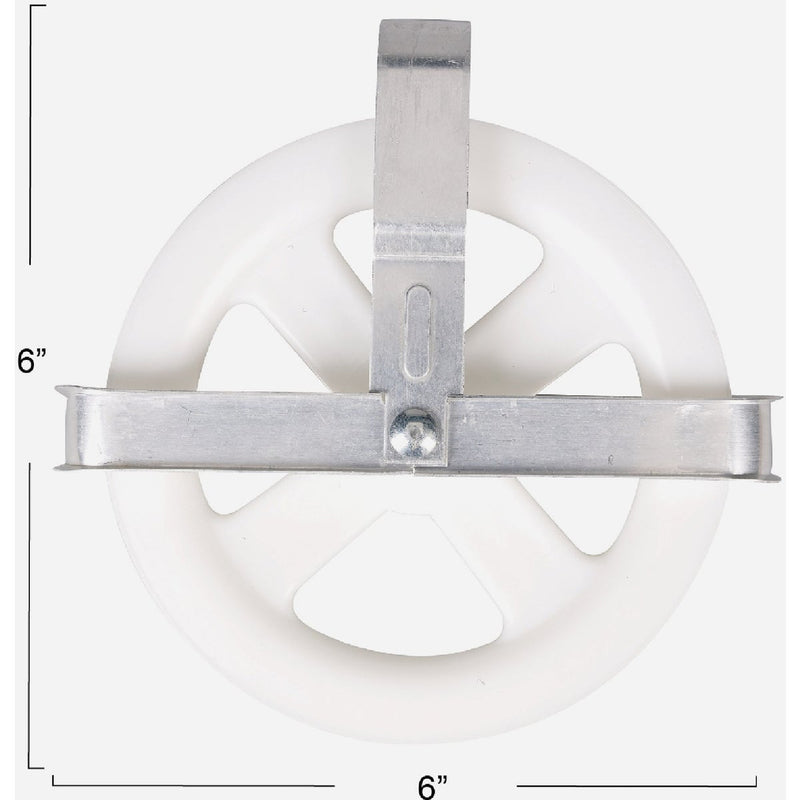 Household Essentials 5 In. Poly Wheel/Aluminum Strap Clothesline Pulley