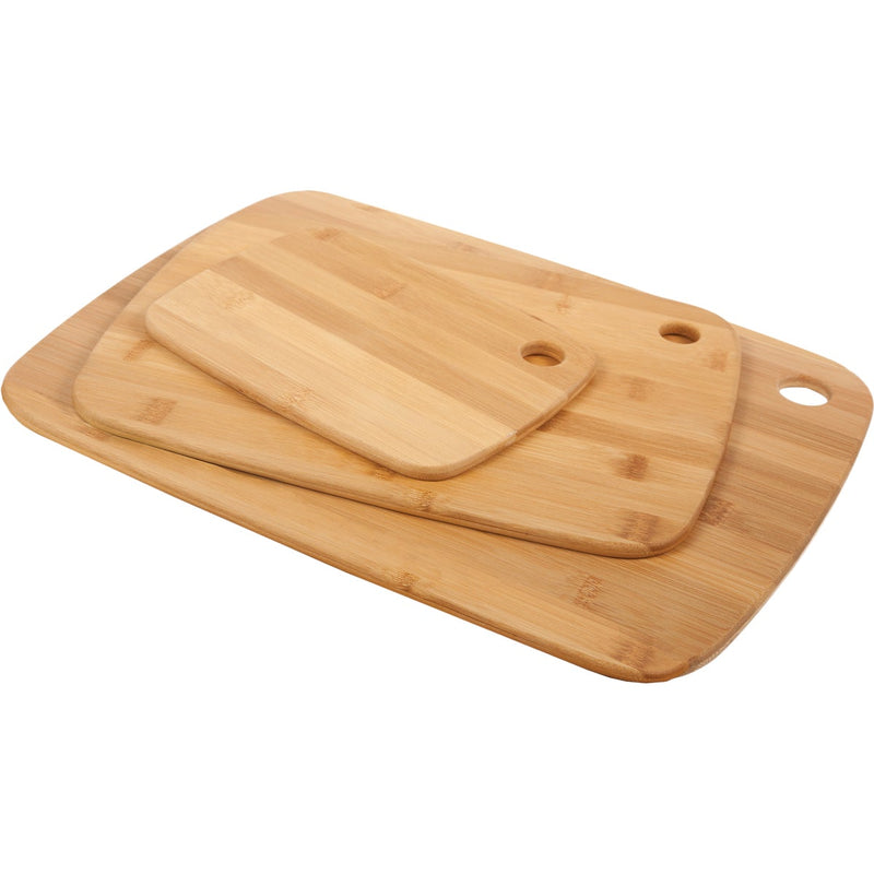 Core Bamboo Classic Small/Medium/Large Natural Cutting Board (3-Pack)