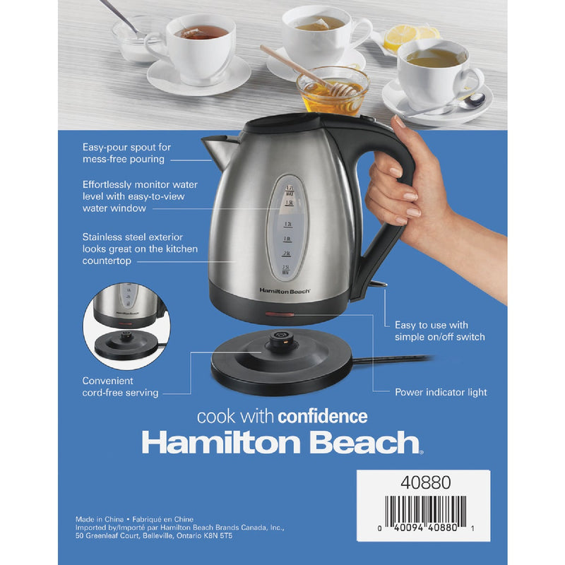 Hamilton Beach Stainless Steel Electric Kettle