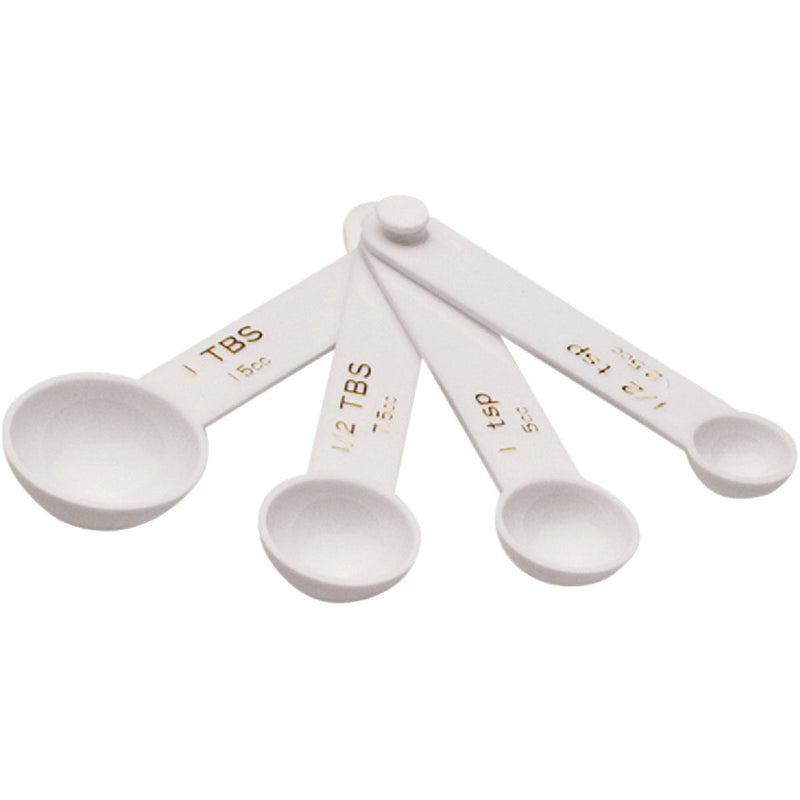 Norpro White Plastic Measuring Spoons (4-Piece)