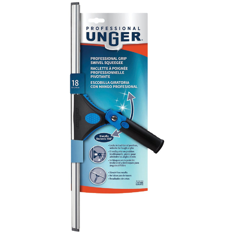 Unger Professional 18 In. Performance Grip Swivel Squeegee