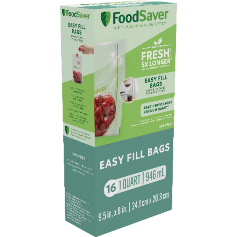 FoodSaver Easy Fill Qt. Vacuum Sealer Bags (16-Count)