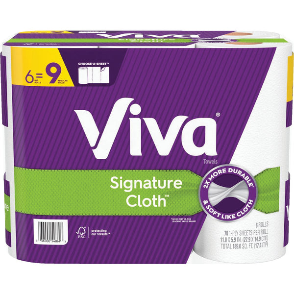 Viva Signature Cloth Single Plus Paper Towels (6 Roll)
