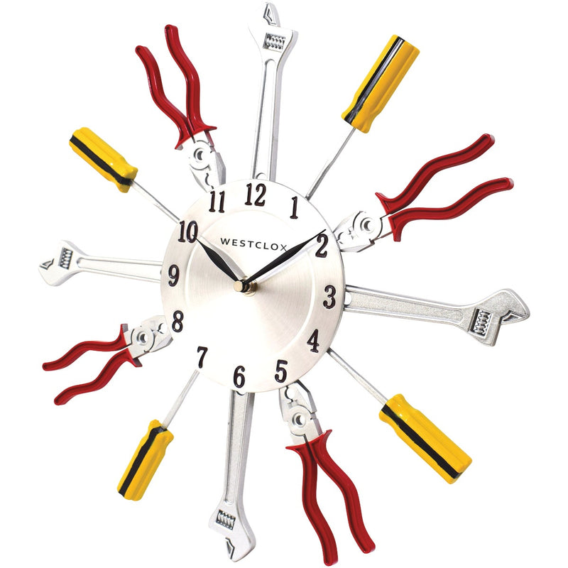 Westclox 14 In. Hand Tools Frame Wall Clock