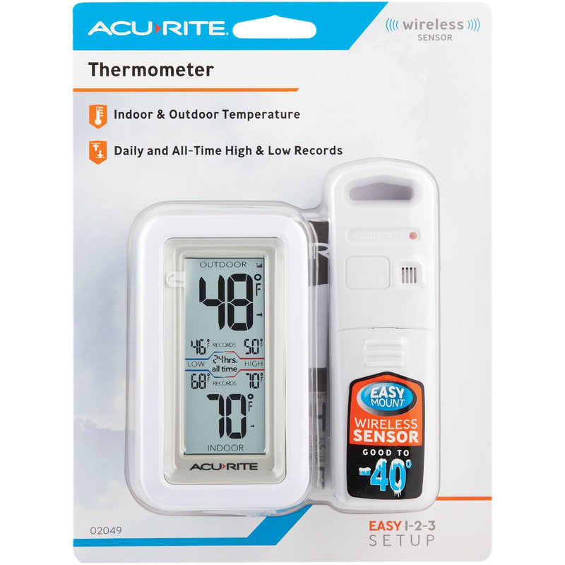 Acu-Rite Digital Thermometer with Indoor/Outdoor Sensor