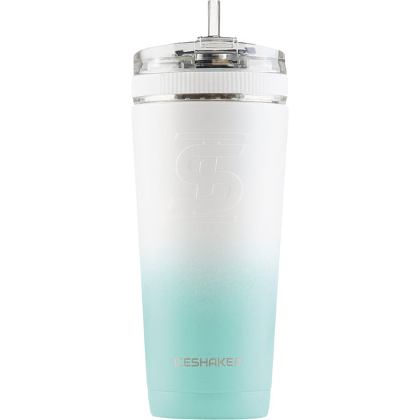 Ice Shaker 26 Oz. Mint/White Ombre Flex Bottle