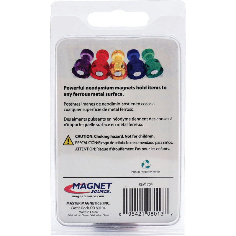 MagnetSource Neodymium Magnetic Push Pins (10-Pack)