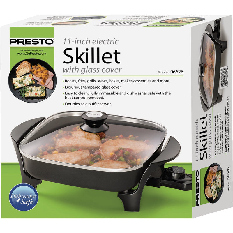 Presto 11 In. Electric Skillet with Glass Cover