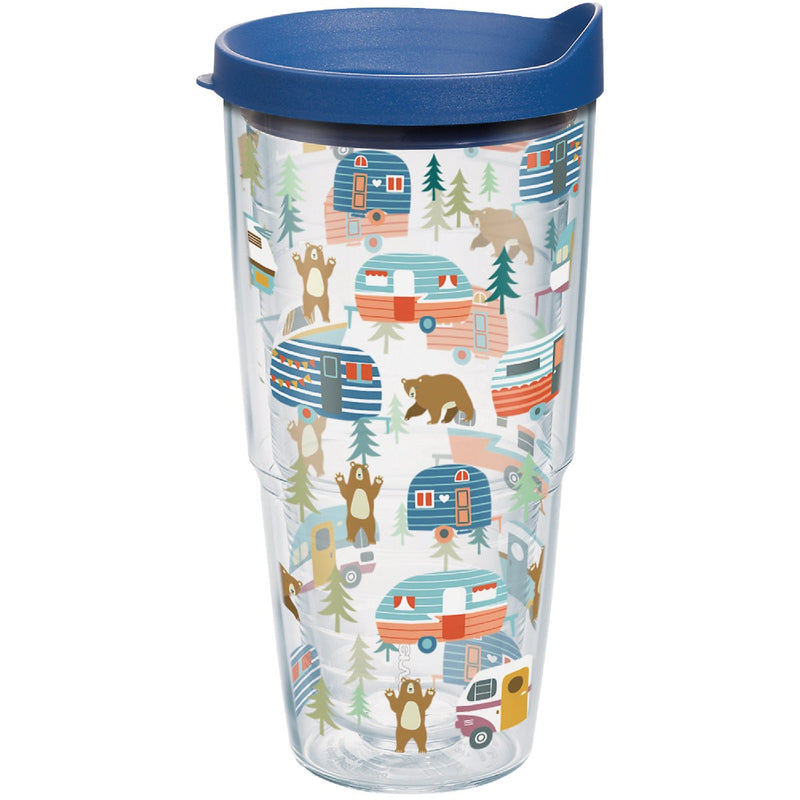 Tervis Trailer Bears Wrap 24 Oz. BPA Free Insulated Tumbler with Travel Lid