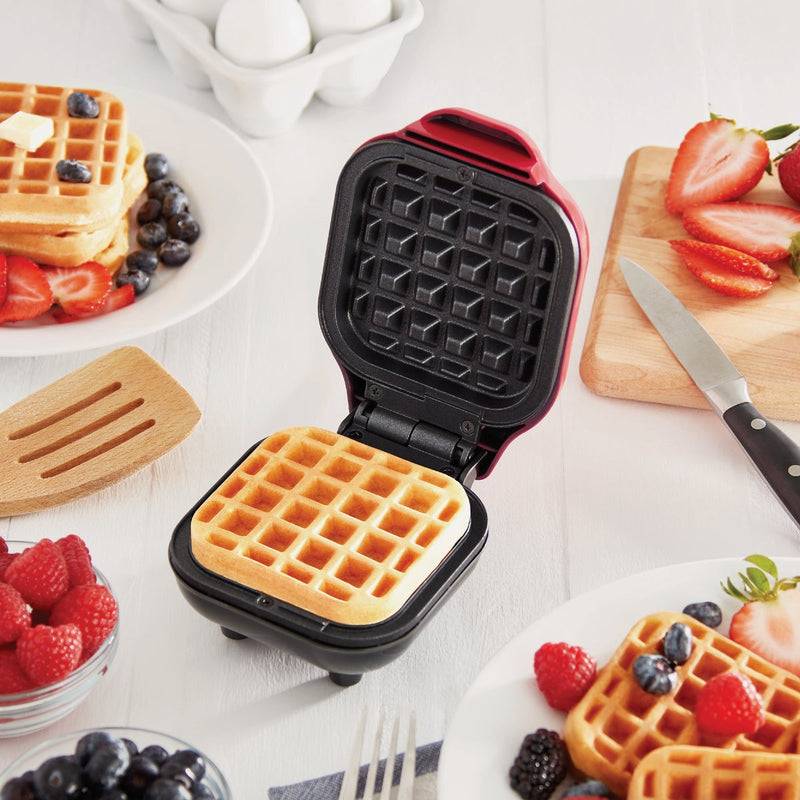 Rise by Dash 4 In. Red Mini Waffle Maker