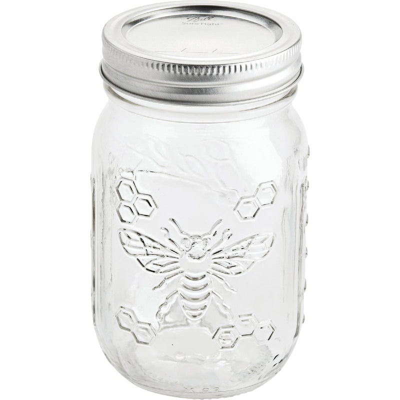 Ball 16 Oz. Regular Mouth Honeybee Jar (4-Pack)