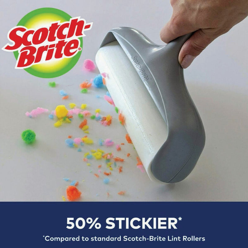 Scotch-Brite 50% Stickier Large Surface Lint Roller, 8 In. x 31.4 Ft.