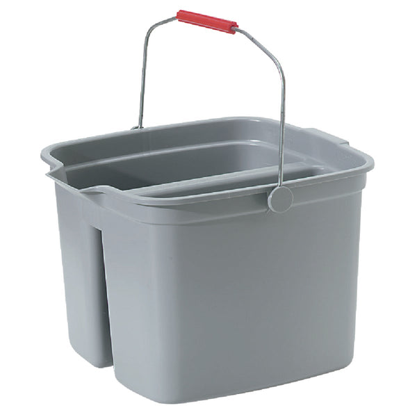 Rubbermaid Commercial 17 Qt. Gray Divided Bucket