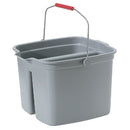 Rubbermaid Commercial 17 Qt. Gray Divided Bucket