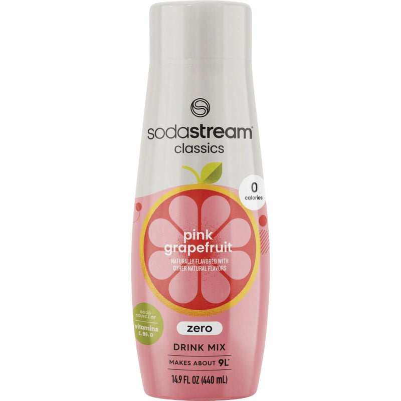 SodaStream 14.9 Oz. Pink Grapefruit Zeros Waters Sparkling Beverage Mix