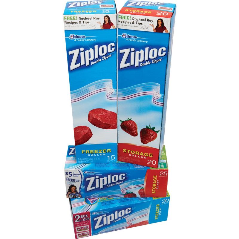 Ziploc 1 Qt. Double Zipper Food Storage Bag (24-Count)