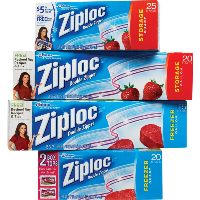 Ziploc 1 Qt. Double Zipper Food Storage Bag (24-Count)