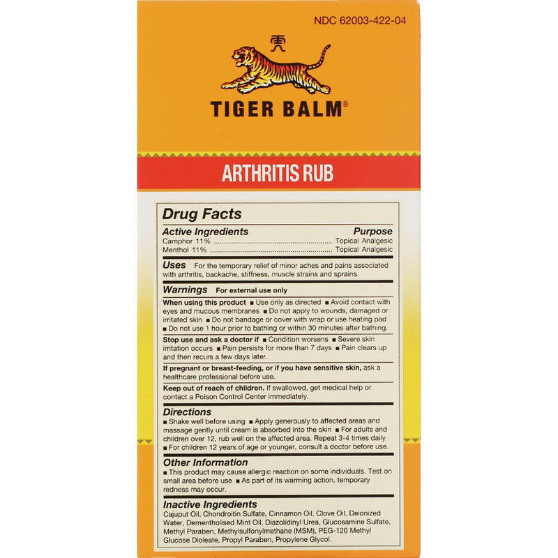 Tiger Balm 4 Oz. Arthritis Rub Pain Reliever