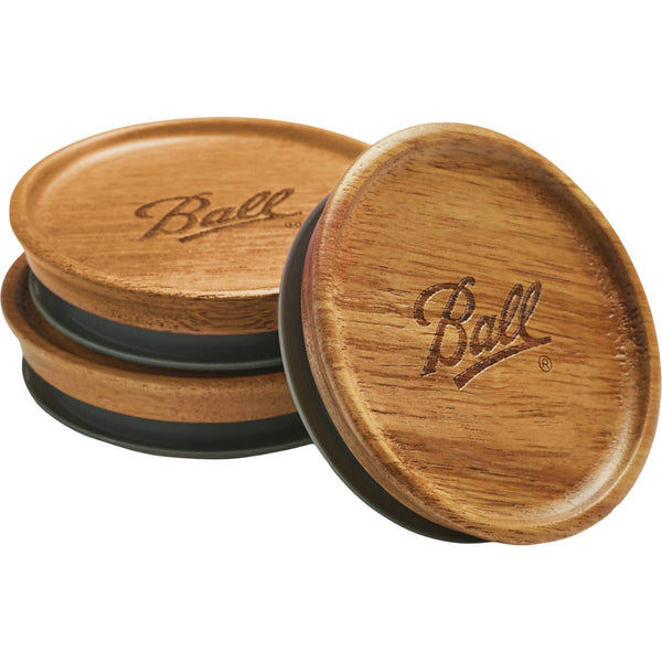 Ball Regular Mouth Wooden Lids (3-Pack)