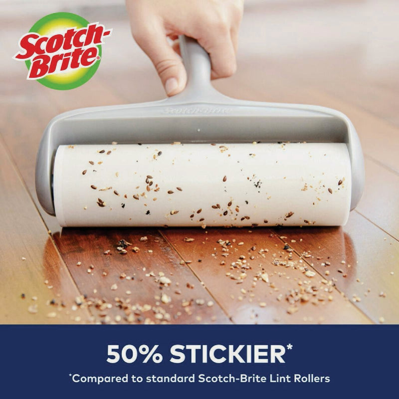 Scotch-Brite 50% Stickier Large Surface Lint Roller Refill, 60 Sheets