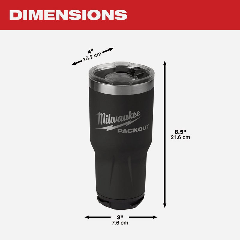 Milwaukee PACKOUT 30 Oz. Black Insulated Tumbler