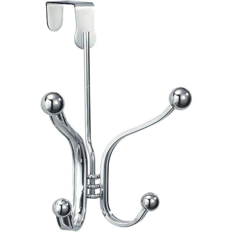 iDesign York Lyra Over-The-Door Chrome Quad Hook