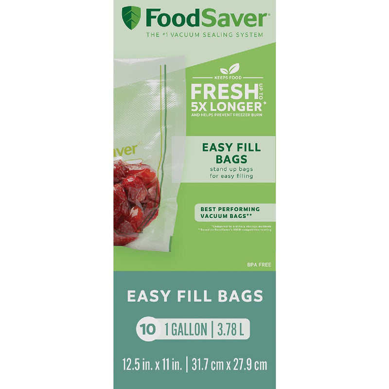 FoodSaver Easy Fill Gal. Vacuum Sealer Bags (10-Count)