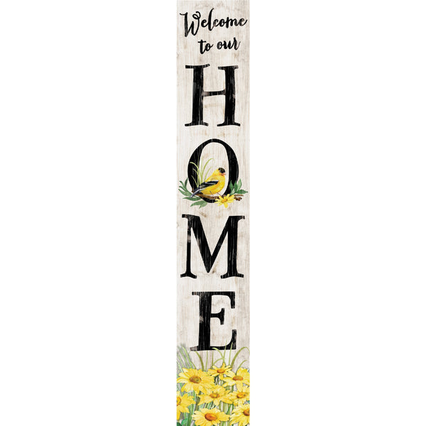 My Word! Welcome To Our Home with Finch 8 In. x 46.5 In. Porch Board