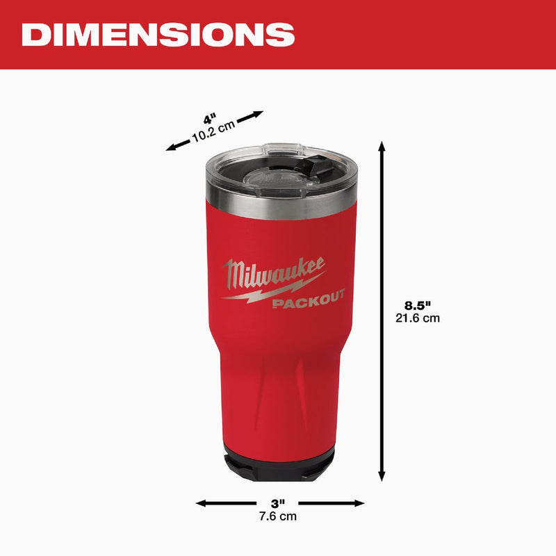 Milwaukee PACKOUT 30 Oz. Red Insulated Tumbler