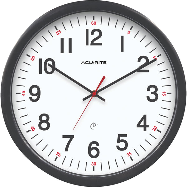 Acu-Rite 14-1/2" Set & Forget Timex Office Wall Clock