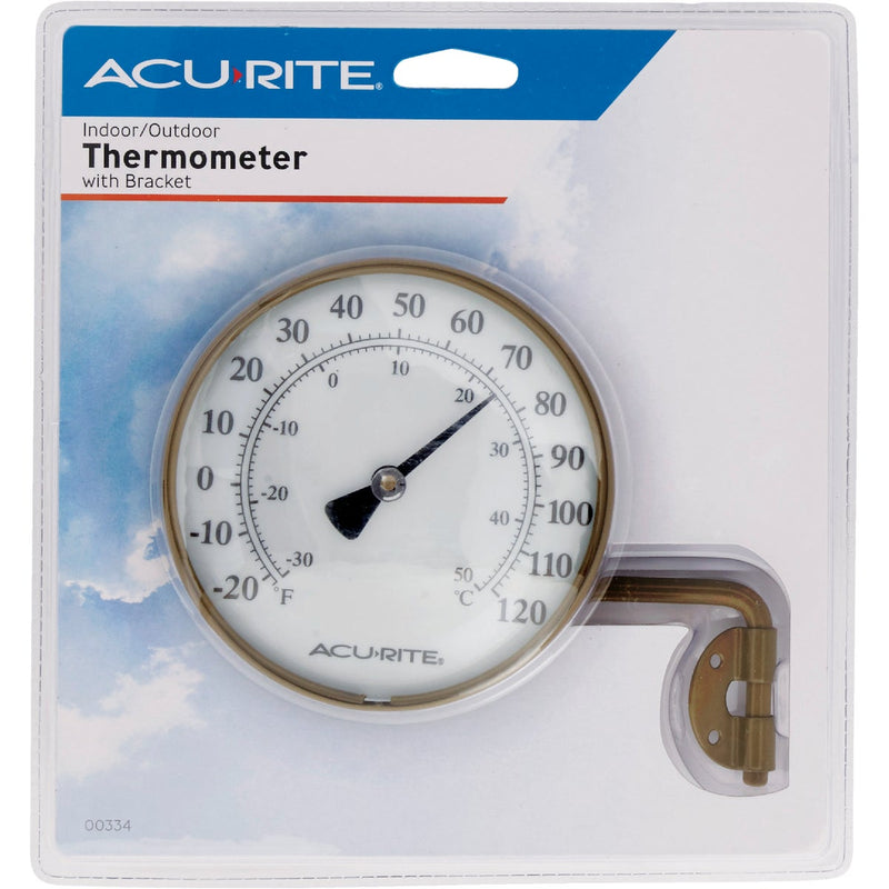 Acurite 4 In. Dia. Metal Dial Indoor & Outdoor Thermometer