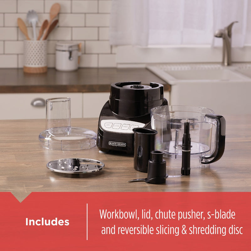 Black+Decker Easy Assembly 8-Cup Food Processor