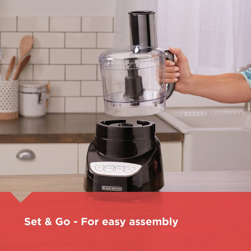 Black+Decker Easy Assembly 8-Cup Food Processor