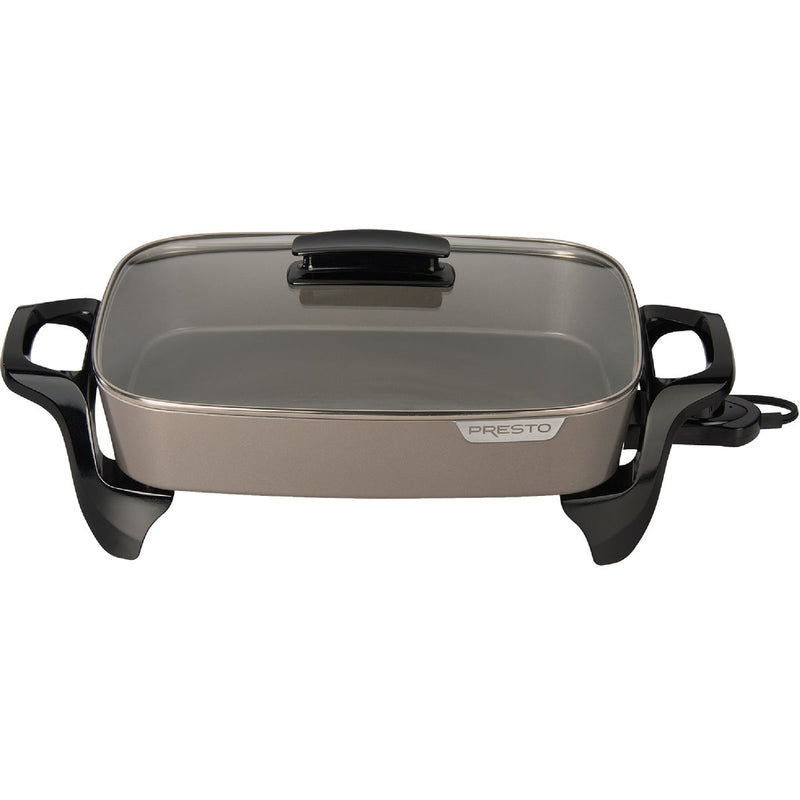 Presto 16 In. Ceramic Electric Skillet with Glass Cover