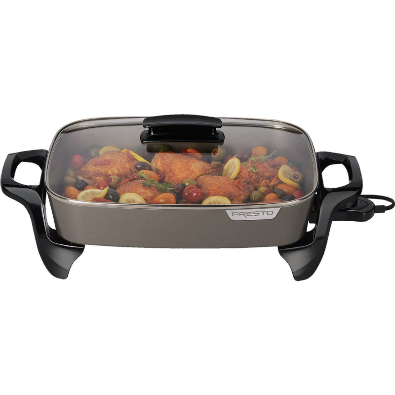 Presto 16 In. Ceramic Electric Skillet with Glass Cover