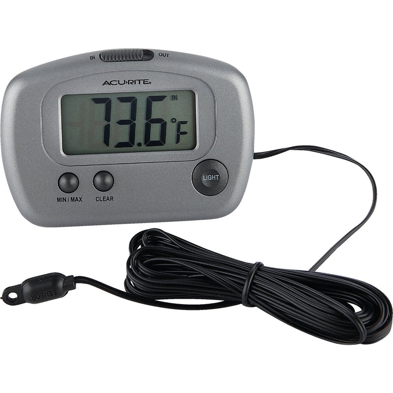 Acurite 2-3/4" W x 3-1/8" H Plastic Digital Indoor & Outdoor Thermometer